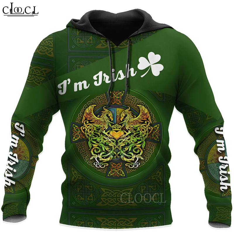 

HX Newest Popular St Patrick's Day Irish 3D Print Fashion Hoodie Harajuku Streetwear Men Women Tracksuit Tops Drop Shipping