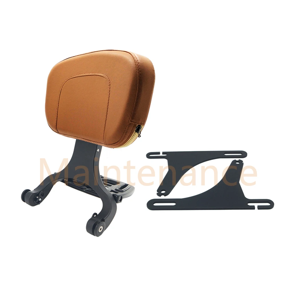 

Motorcycle Multi-Purpose Driver Passenger Backrest Folding Luggage Rack Brown For Harley model Dyna 2001 - 2017