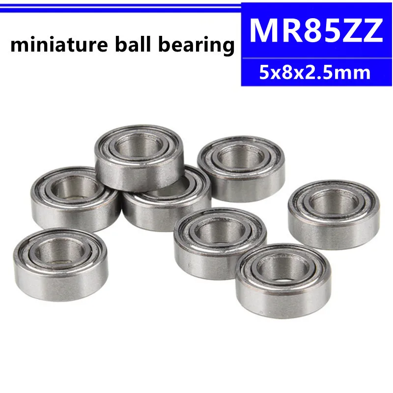 

50-500pcs MR85ZZ 5*8*2.5 mm miniature bearing MR85-2Z 5x8x2.5 mm MR85 MR85Z miniature deep groove ball bearing