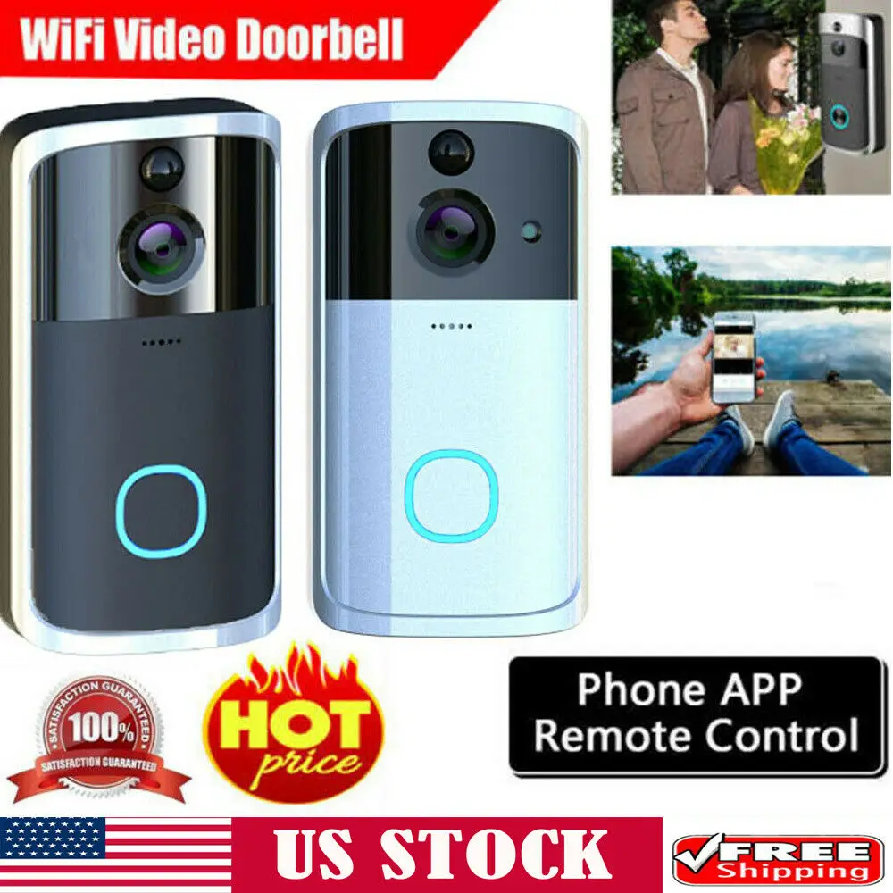 Smart Wireless Video Doorbell WiFi Two-way Intercom Infrared Night Vision IR Alarm Wireless Security Camera WiFi Door Bell