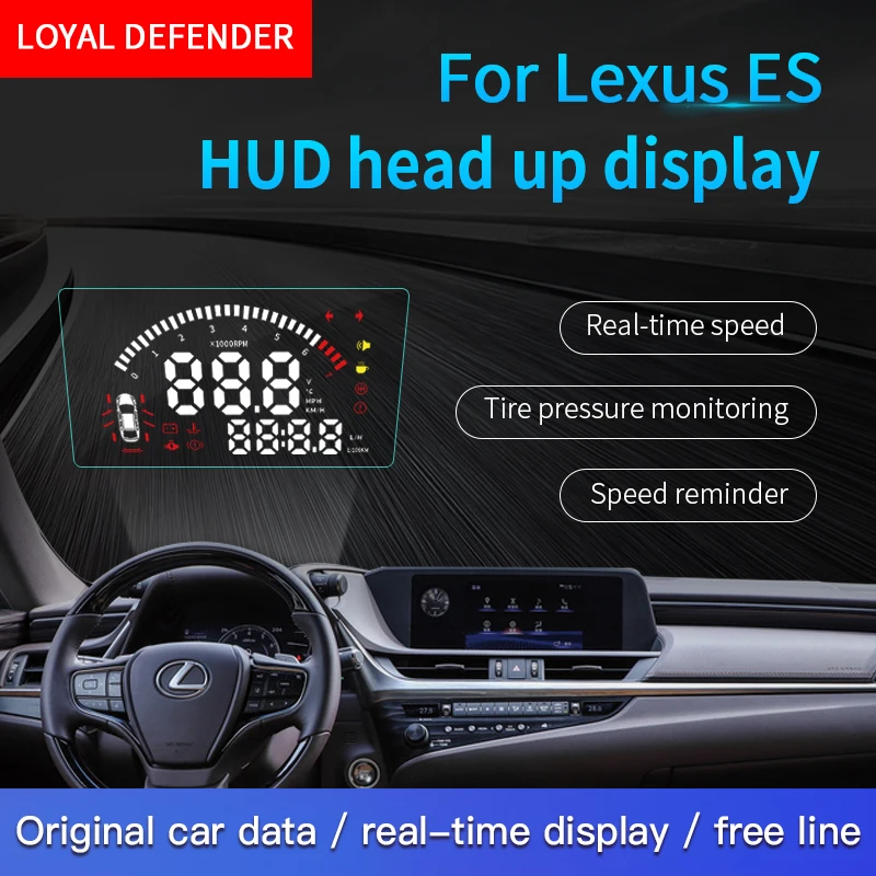 Loyal Defender car HUD Head up Display for Lexus ES 13-17/ES 18 Windshield Projector Auto Overspeed Warning System Voltage Alarm