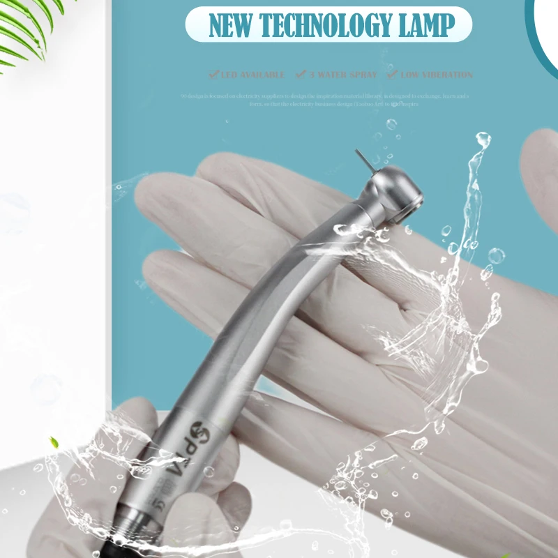 New Type LED Turbine Handpiece High Quality LED Lamp High Speed Durable Light Autoclavable 3 Water Spray By Times Limas Metal