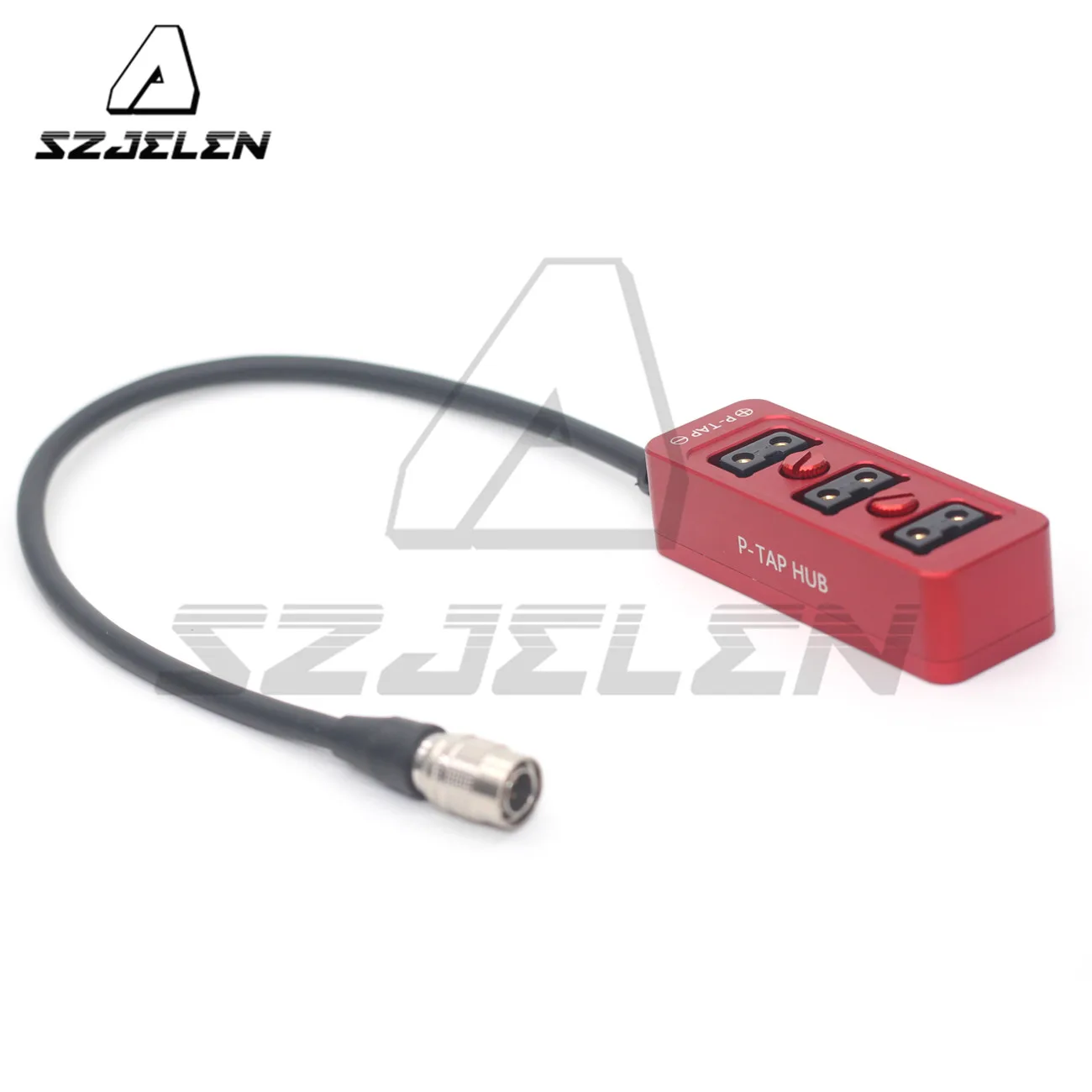 Hirose 4pin 12v para 3-port Dtap Feminino Ptap Splitter Metal Shell Distribuidor Dtap Vermelho Azul Preto