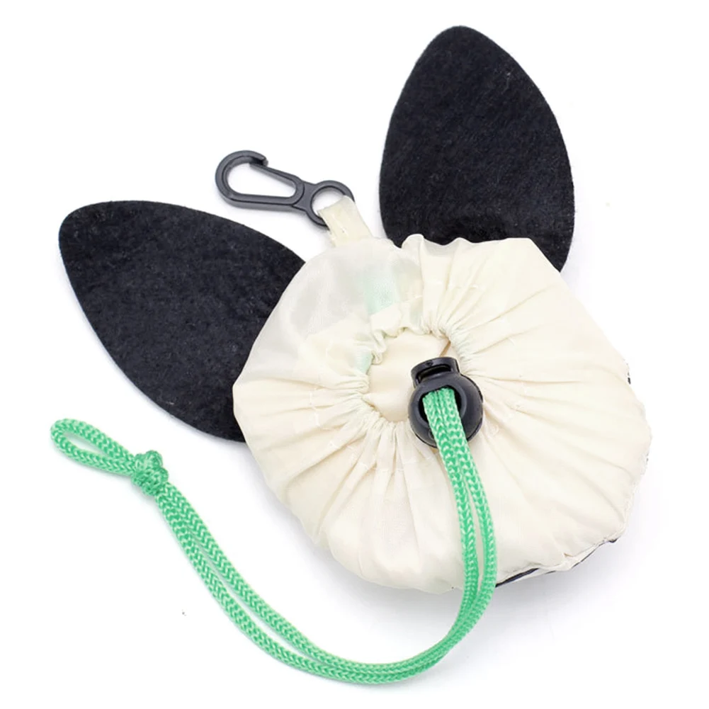 Nuevo tipo lindo bolso plegable de viaje bolsa de comestibles almacenamiento reutilizable bolsas de compras de animales bolso de compras ecológico