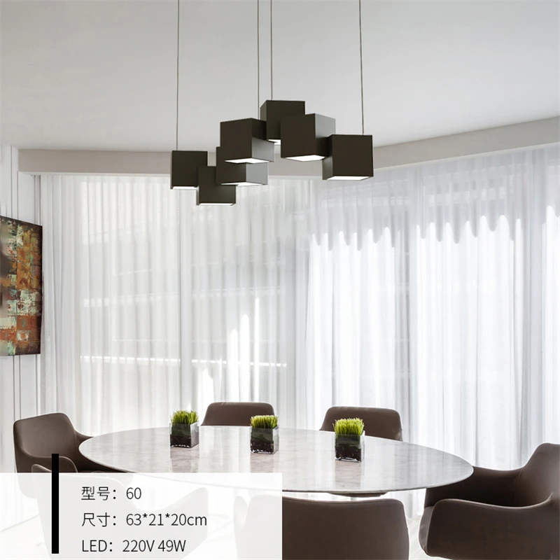 Magic Cube Led Pendant lights modern Ceilng Hanging Lamp indoor lighting for Dining Room Living Room home Decor Light Fixture