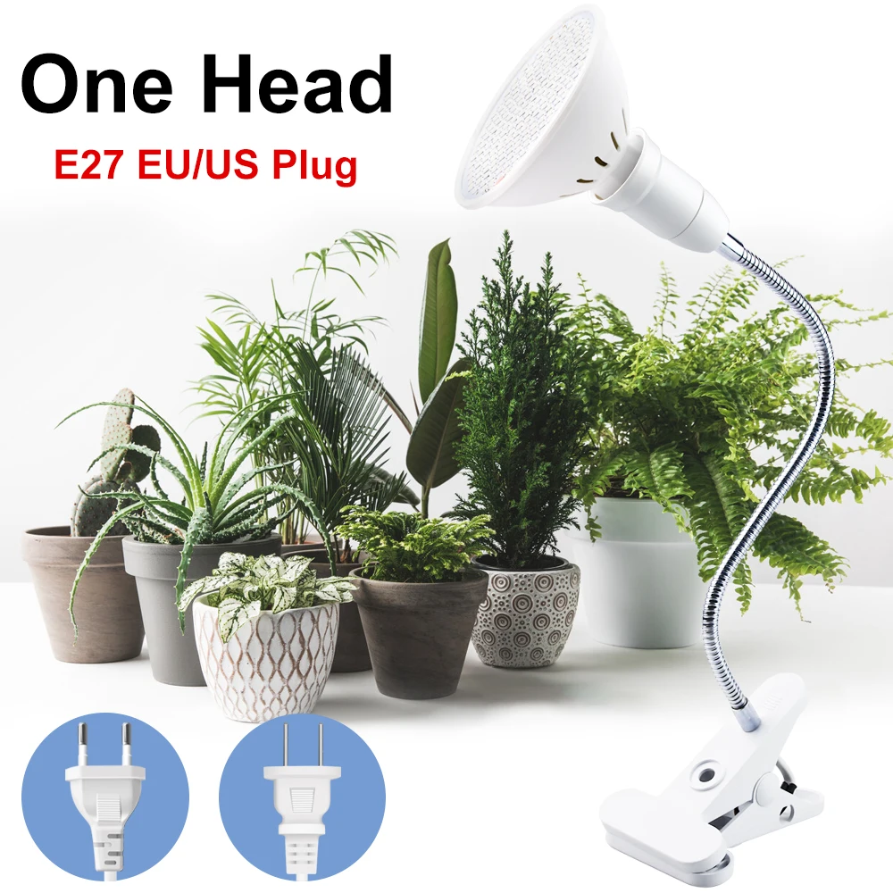 LED Plant Growth Lamp E27 Fitolampy Full Spectrum LED Grow Lights With Clip For Plant Seedlings Flower Fitolamp Box Tent Indoor