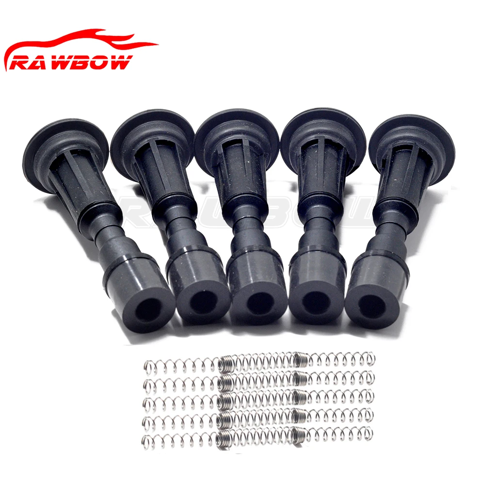 4 PCS OEM Zj49-18-100 Ignition Coil Rubber Boot Connect Spark Plug For M azda 2 De 3 Bl Stufenheck Bk Bl Fort With Spring