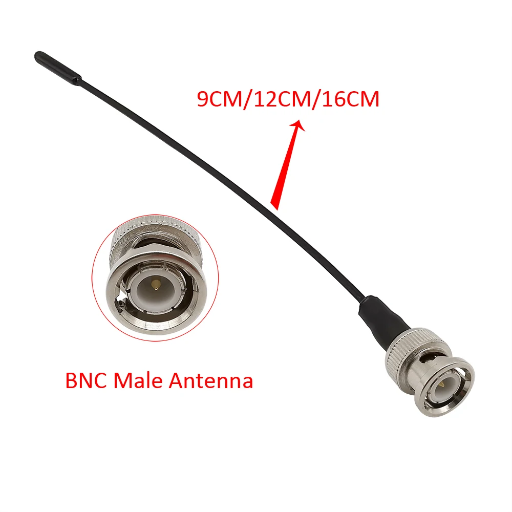 1Pcs BNC Male Plug 710-782MHz 50 Ohm Kabel Konektor Antenna Connector 9CM / 12CM / 16CM