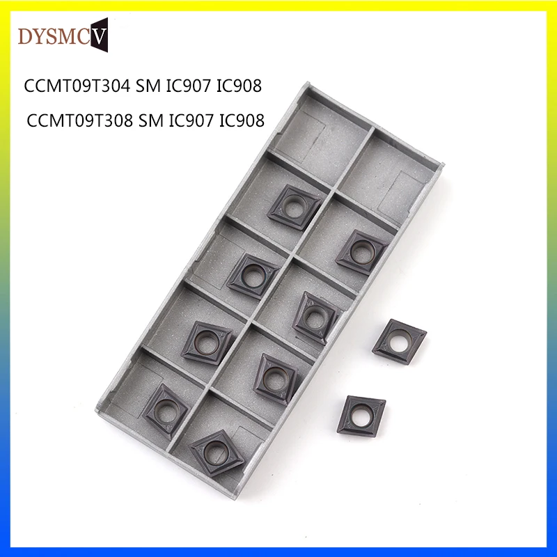 sm Ic907 Ic908 32.51 Interno Ferramentas de Torneamento Inserções de Carboneto Torno Cortador Ferramenta de Corte Cnc Ferramentas 10 Pcs Ccmt09t304 Ccmt09t308