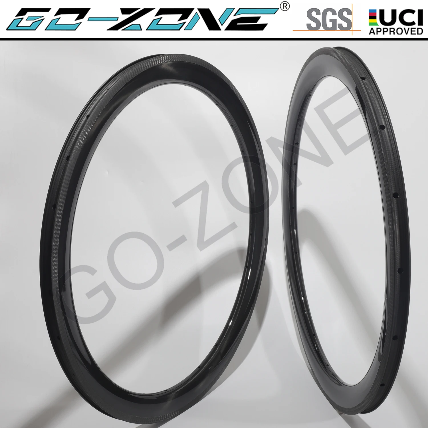 700c Carbon Road Rims V Brake High TG 255 °C Clincher Tubeless High Quality 26mm Width 3k Twill Brake Surface Carbon Road Rims