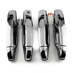 1pc Car Doors Handle Pull Trim Cover Exterior Door Handle for Escalade ESV EXT Tahoe Kit Of AVALANCHE SIERRA #84053434 Silver