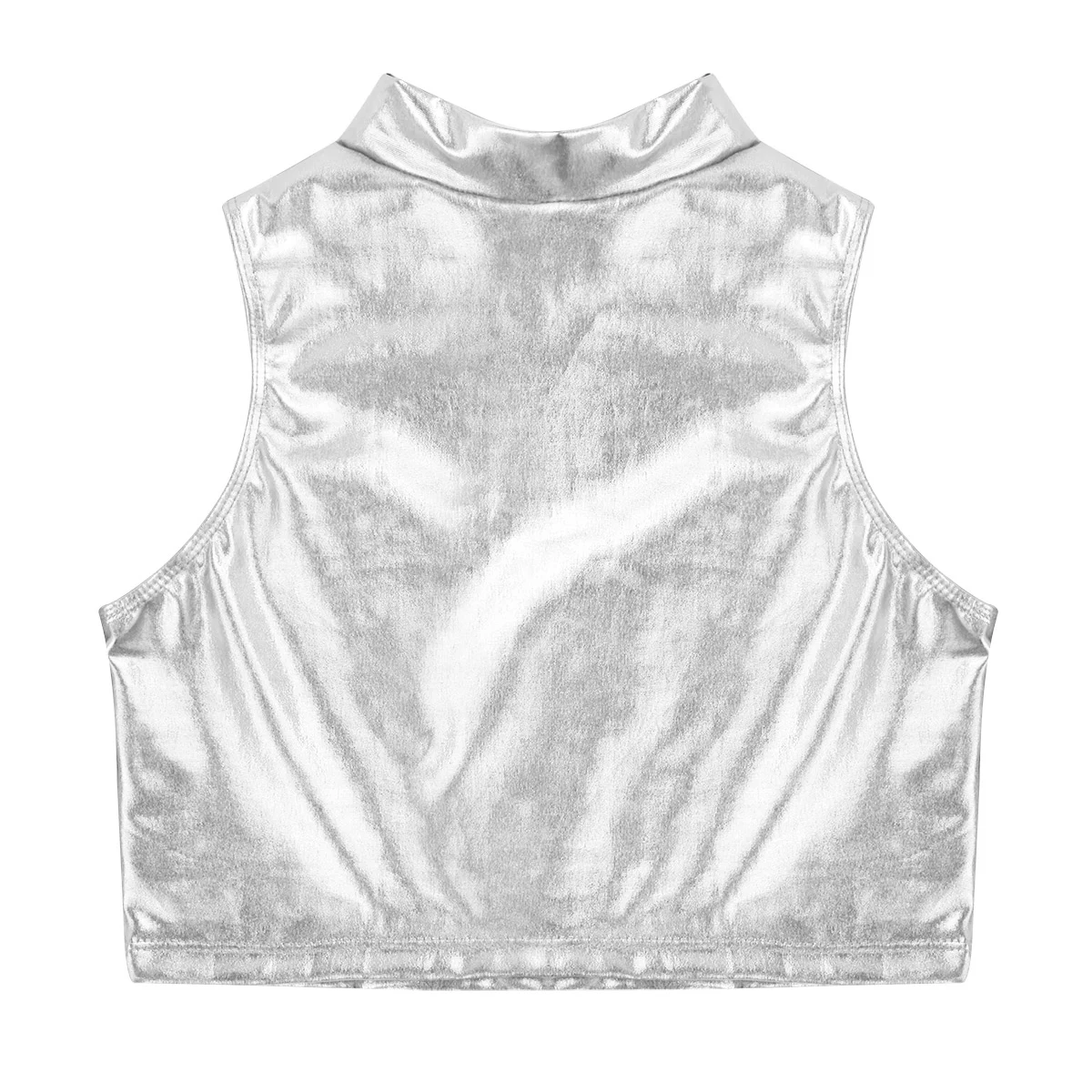 Abbigliamento per bambini ragazza top metallico senza maniche svasato pieghettato A-Line Mini gonna corta abiti per bambini 2 pezzi abiti Set