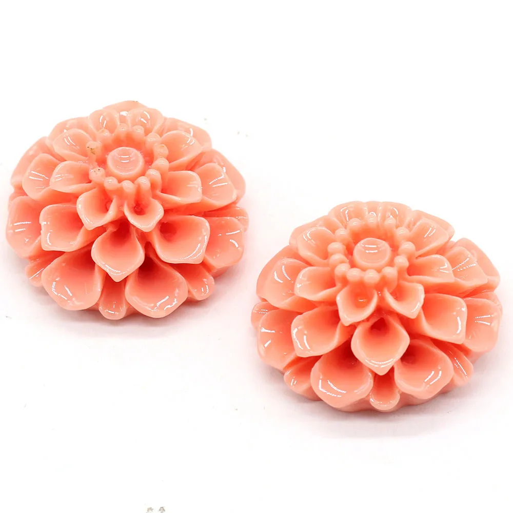 5Pcs Natural Corals Pendant Round Coral Flower Red Beads Charms For Jewelry Making DIY Bracelet Necklace Earring Accessories