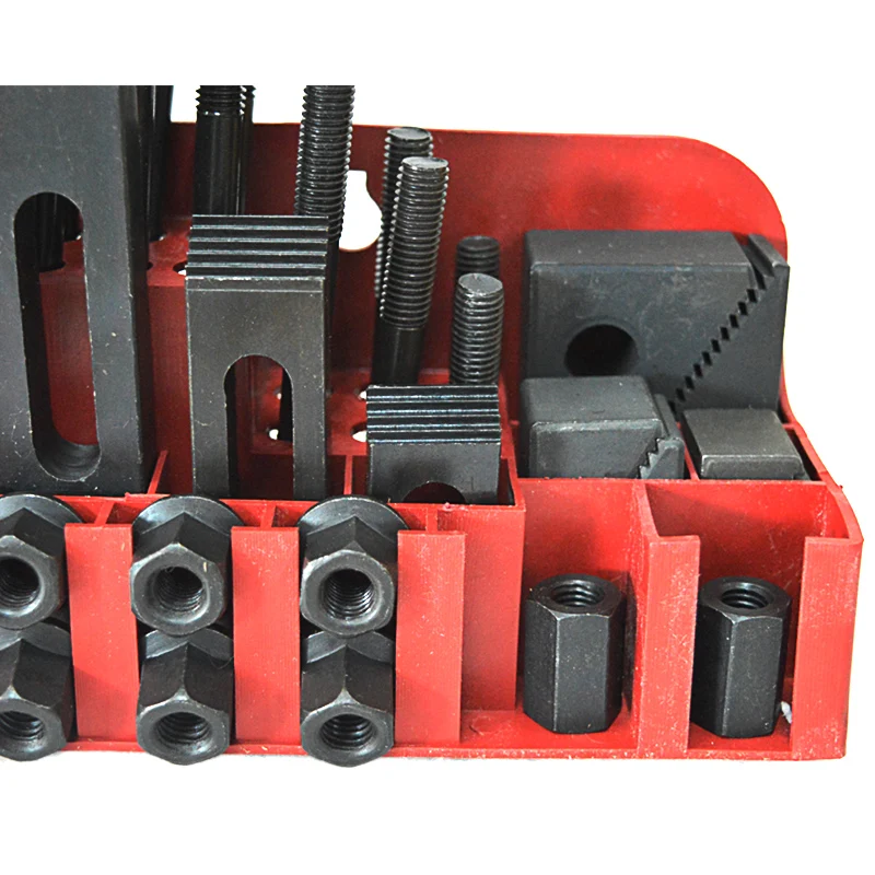 M10 Milling Machine Tool Combination Iron Platen Mold Parts 58PCS/Set Milling Machine Pressure Plate Universal Clamp Group Code