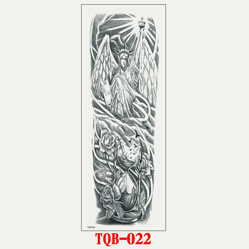 Tattoo Sleeves for Men Women Waterproof Flower Arm Tattoo Stickers Cool Full Arm Scary Fake Temporary Tattoos Big Picture Art
