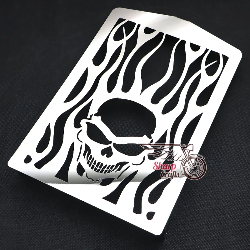 Motorcycle Accessories Chrome Skull Flame Radiator Grill Cover Guard Protector For Yamaha ROYAL STAR XVZ 1300 XVZ1300 1999-2010 view 5