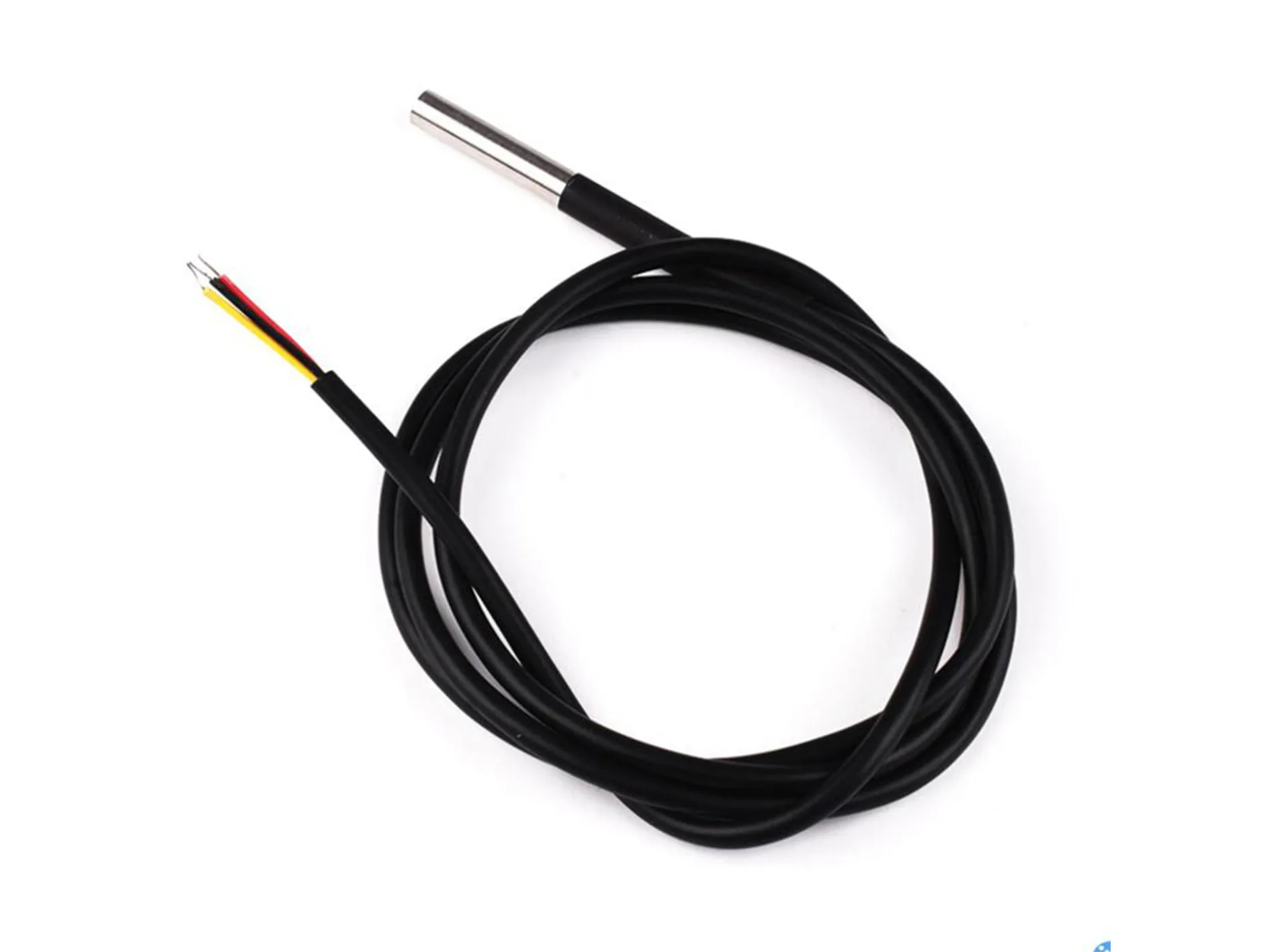 Sensor de temperatura digital importado DS18B20, sonda de temperatura del agua, paquete de acero inoxidable, cable blindado de tres núcleos