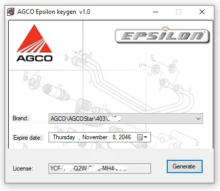 AGCO Epsilon Security Key Generator