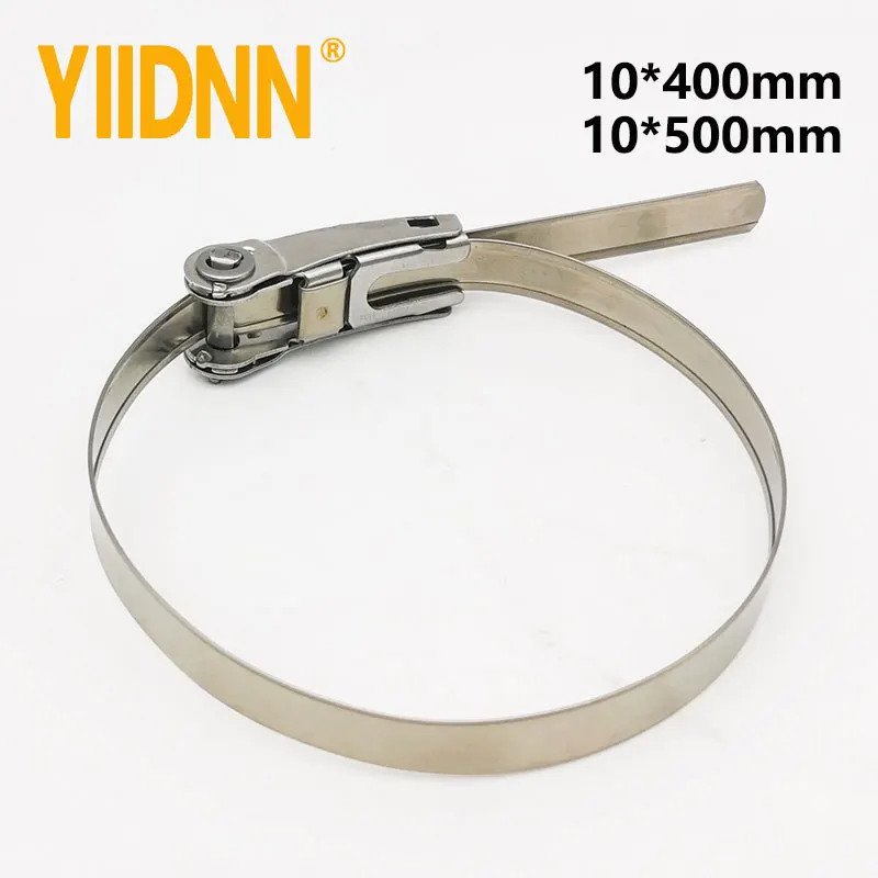 10PCS 10mm width 400/500mm Lenght Time Saving 304 Stainless Steel Ratchet-Lokt Cable Tie