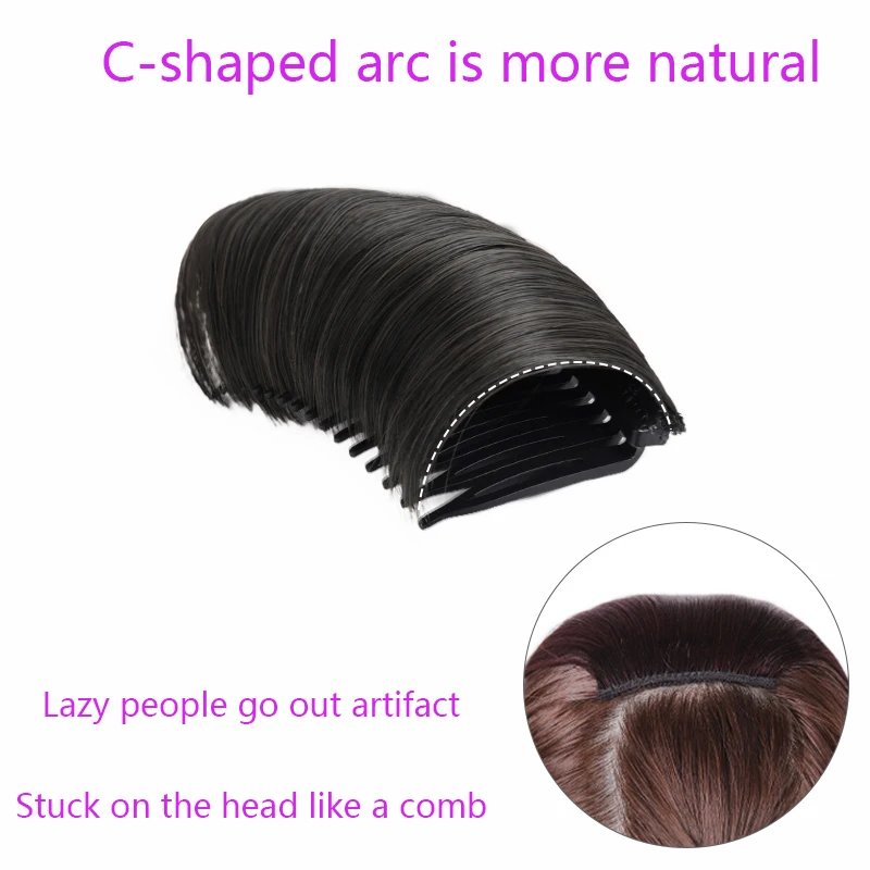 Synthetic Hair Invisible Bangs Pad High Straight Hair Up Comb False Hair Accessories Natural Hair Extension For Women Wig