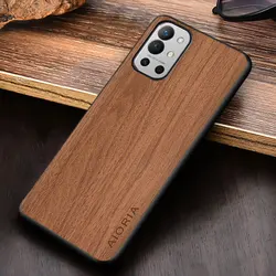 Case for Oneplus 9R 9 Pro funda coque New Design WoodLike PU leather cover for Oneplus 9 Pro 9R case