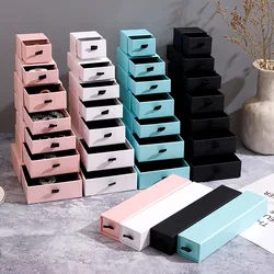 10Pcs Cardboard Jewelry Packaging Box For Ring Necklace Bracelet Pendant Red Black Coffee Jewelry Package Storage Case boxes