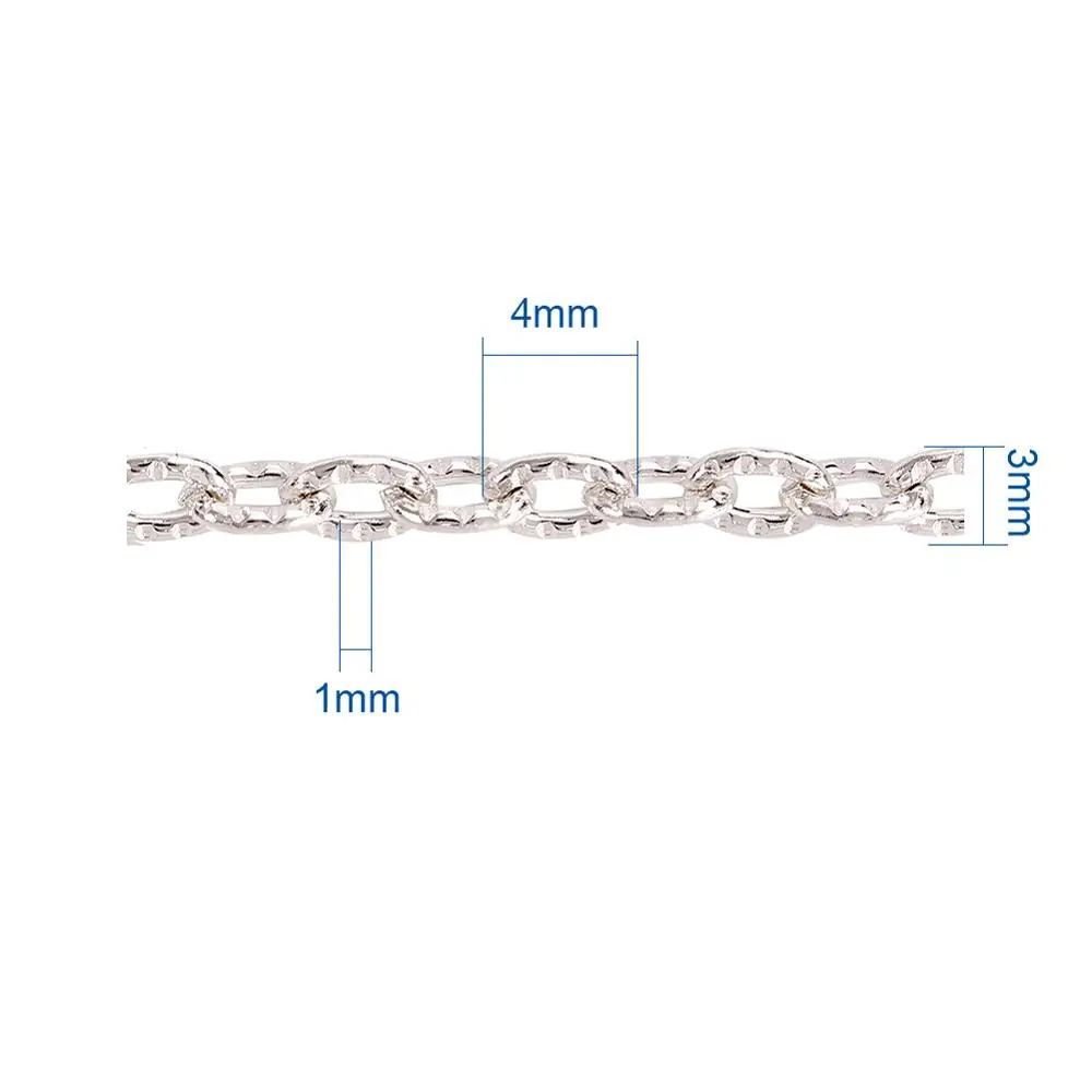 100m Iron Textured Cable Chains Unwelded Metal Chain Bulk Fit Handmade Jewelry Necklace Bracelets Making Materials Supplies