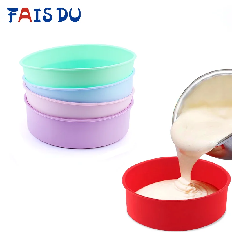 Moule à gâteau rond en Silicone 4 6 8 10 pouces moules à pâtisserie en Silicone moules à pâtisserie en Silicone Pot de rechange pour chauffe-bol en cire