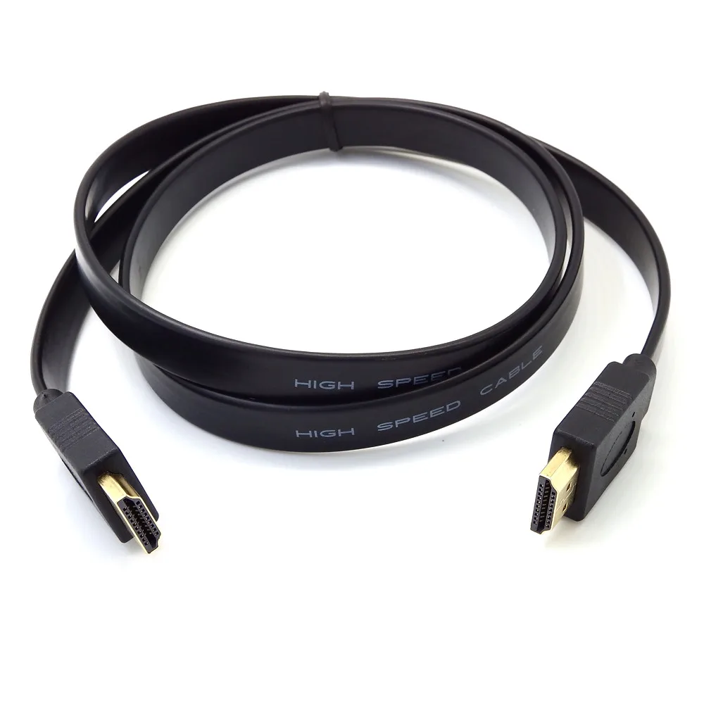 

HDMI-compatible Cable Full HD Short HDMI Male to Male Plug Flat Cable Cord for Audio Video HDTV TV PS3 0.3M 0.5M 1M