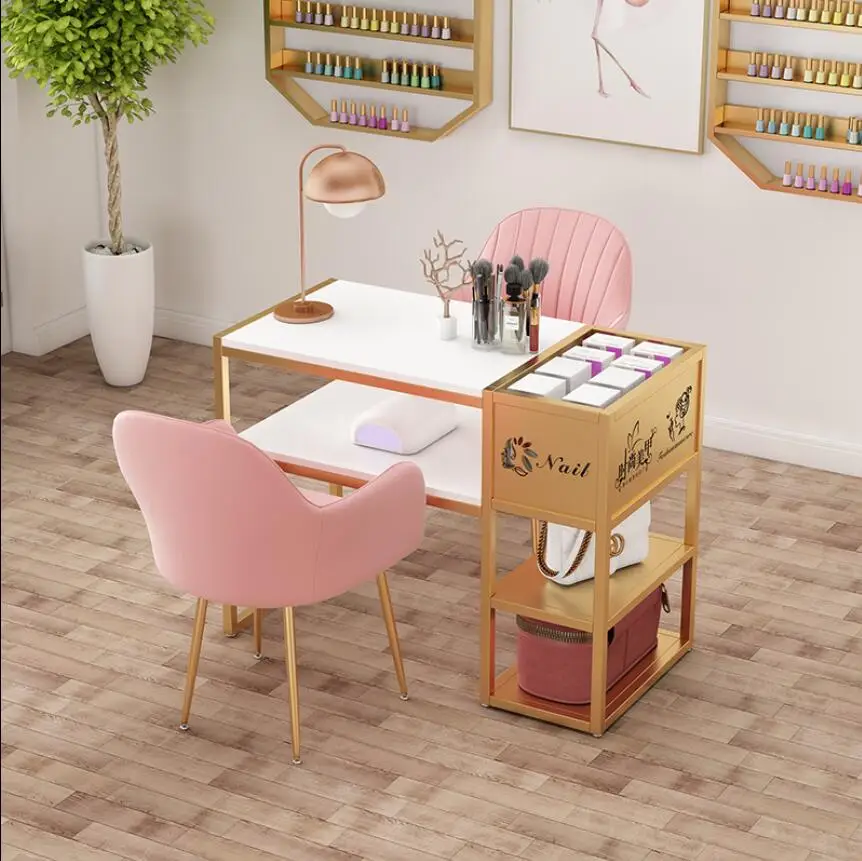 Table de manucure simple et double en fer