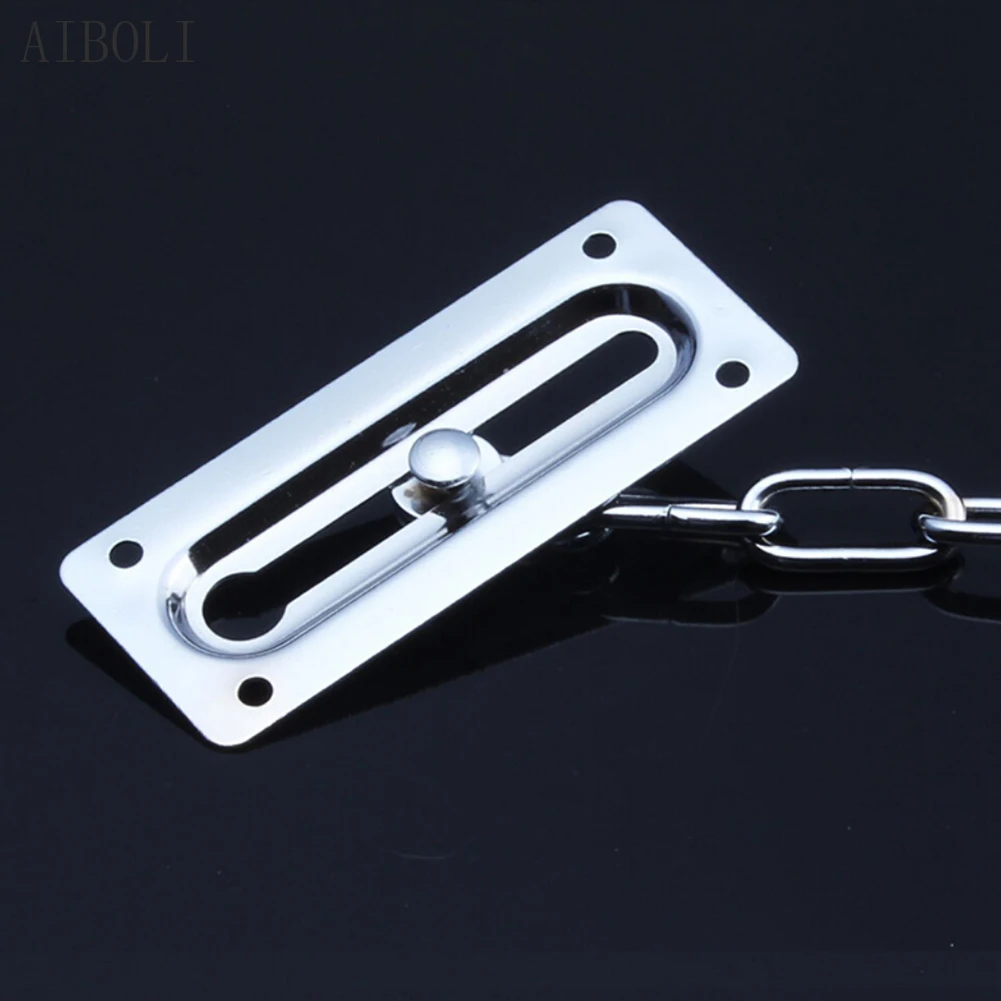 Stainless Steel Anti-Theft Chain Chain Door Guard with Spring Anti-Theft Press Security Lock Anti-lock Door Chain for Protection