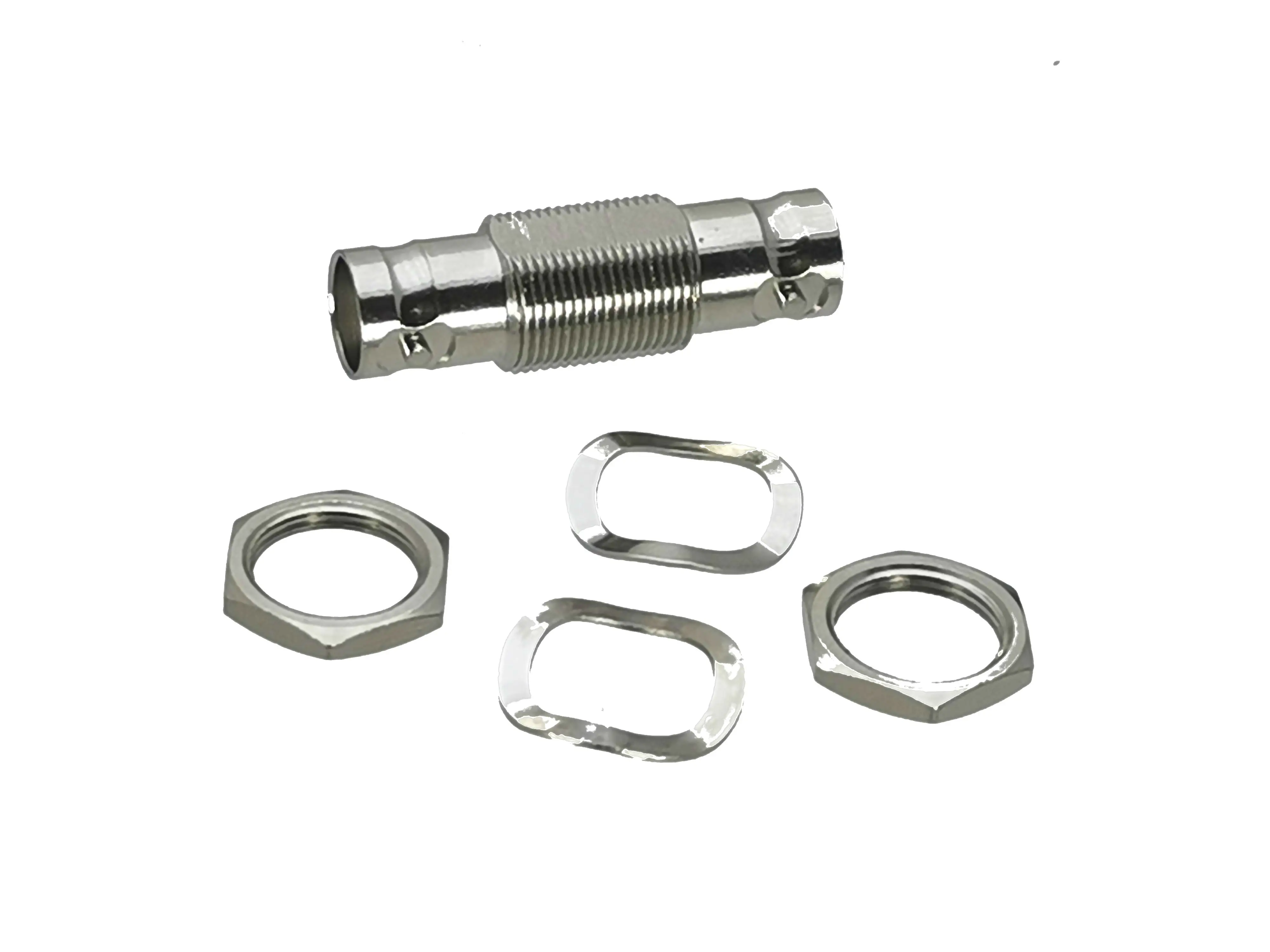 1Pcs BNC Female jack Nut to BNC Female jack Nut Bulkhead RF Adapter Connector Coaxial High Quanlity straight