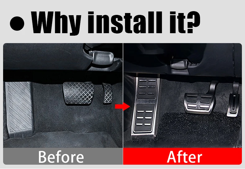 Für Audi A4 B8 S4 RS4 A6 C7 Avant A7 A8 H4 A5 S5 RS5 8T Q3 Q5 SQ5 8R Auto Gaspedal Bremse Fußstütze Pedale Kit Abdeckung Zubehör – Detail 2