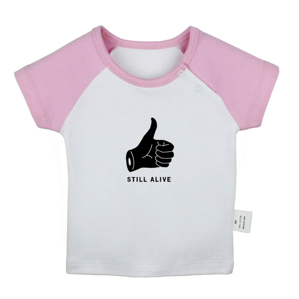 

Inspirational Quotes Still Alive Give Me Space Design Newborn Baby T-shirts Toddler Graphic Raglan Color Short Sleeve Tee Tops