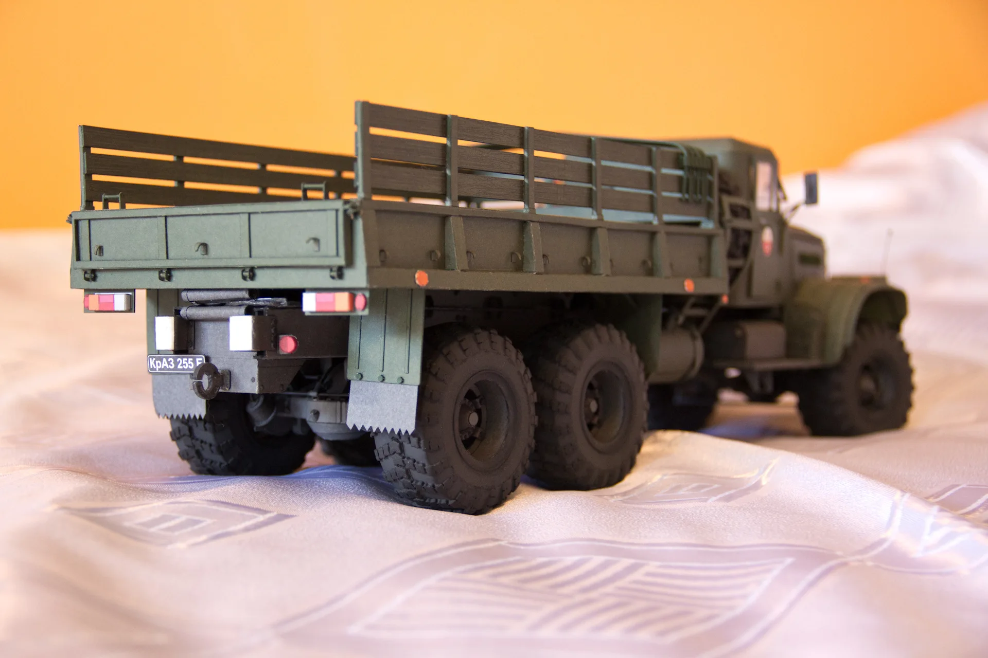 Camión Militar de Kraz-255B 1:25, juego de construcción de tarjetas de papel 3D, juguetes educativos, modelo militar