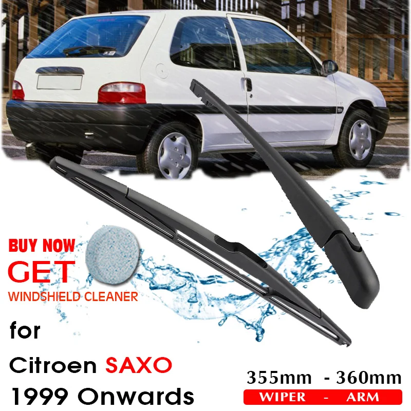 

Car Wiper Blade Rear Back Window Windscreen Windshield Wipers Auto Accessories For Citroen SAXO Hatchback 355mm 1999 Onwards