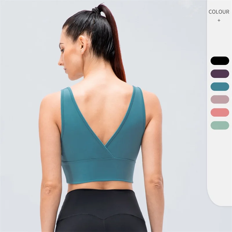 

Women's Sports Yoga Bra Top High-elastic Shockproof Push Up Running Fitting Training Underwear 02721