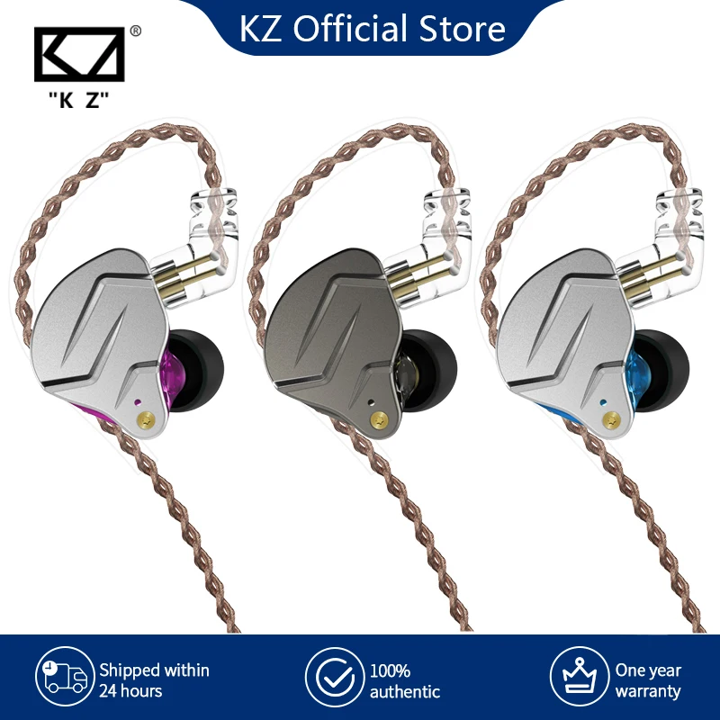 KZ ZSN Pro Metal Earphones 1BA+1DD Hybrid Technology HIFI Bass Earbuds In Ear Monitor Headphones Sport Noise Cancelling Headset