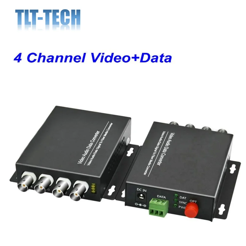 

4 Ch Digital Video Fiber Optical Media Converters Extender with 485 Data for PTZ Cameras