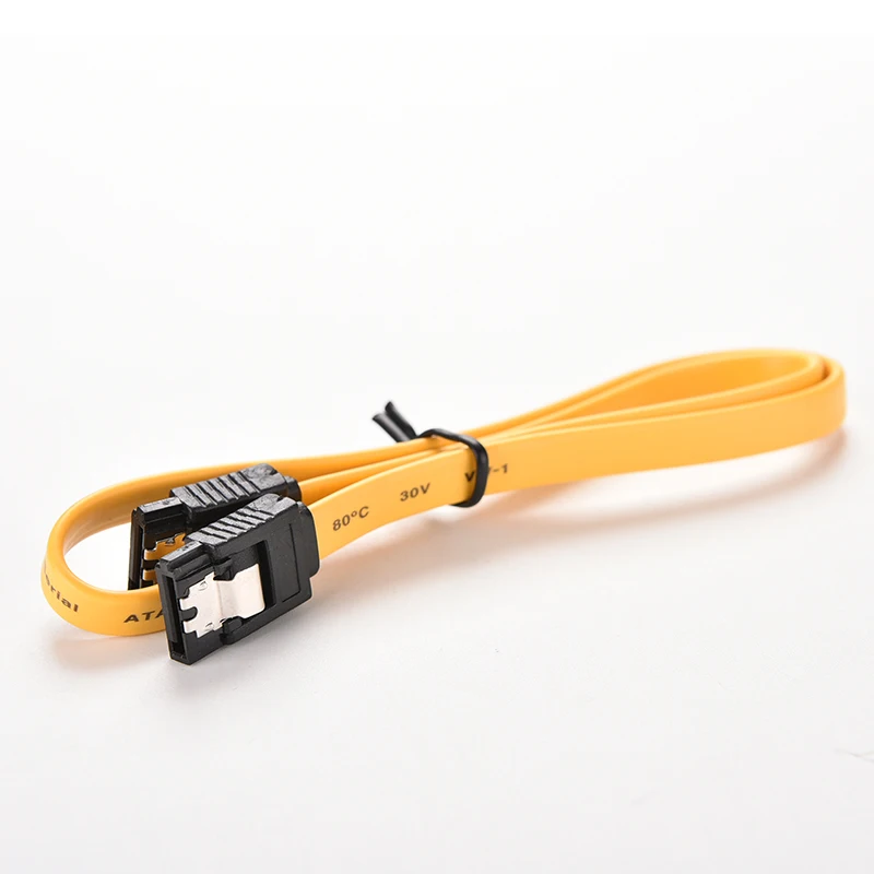 

2PCS Serial ATA SATA 3 RAID Data HDD Hard Drive Disk Signal Cables Yellow Red Straight High Speed SATA Data Cable 39cm