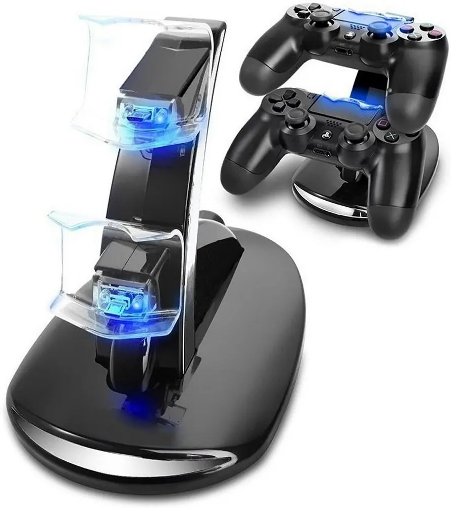 PS4 Accessories Dual Micro USB Charger Dock Joystick PS4 Charging Station for PlayStation 4 Dualshock4 Controller Charger Stand