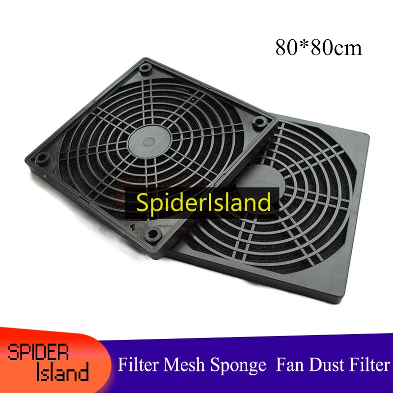 PC Dust Cover Case 3 in 1 Fan Dustproof Sponge Filter Mesh 80mm Dust Cover Case Guards Dust-proof