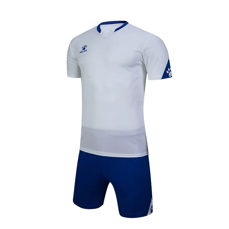 KELME Custom heren voetbaluniformen voetbalshirts heren trainingspak sportkleding korte mouwen jersey voetbalshorts pak 3801099