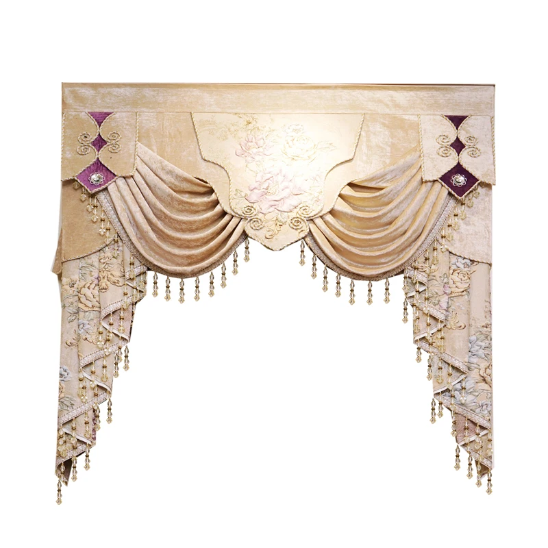 

24 Style luxurious high quality Valance European royal custom for living room windows top bedroom hotel kitchen Apartment