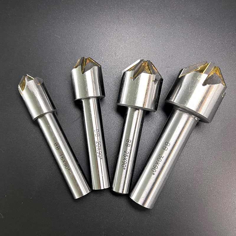 BB-Countersink Drill com Brazing Carbide Blade, Chamfering Milling Tool, 90 Degree, 16mm, 20mm, 25mm, 30mm, 40mm