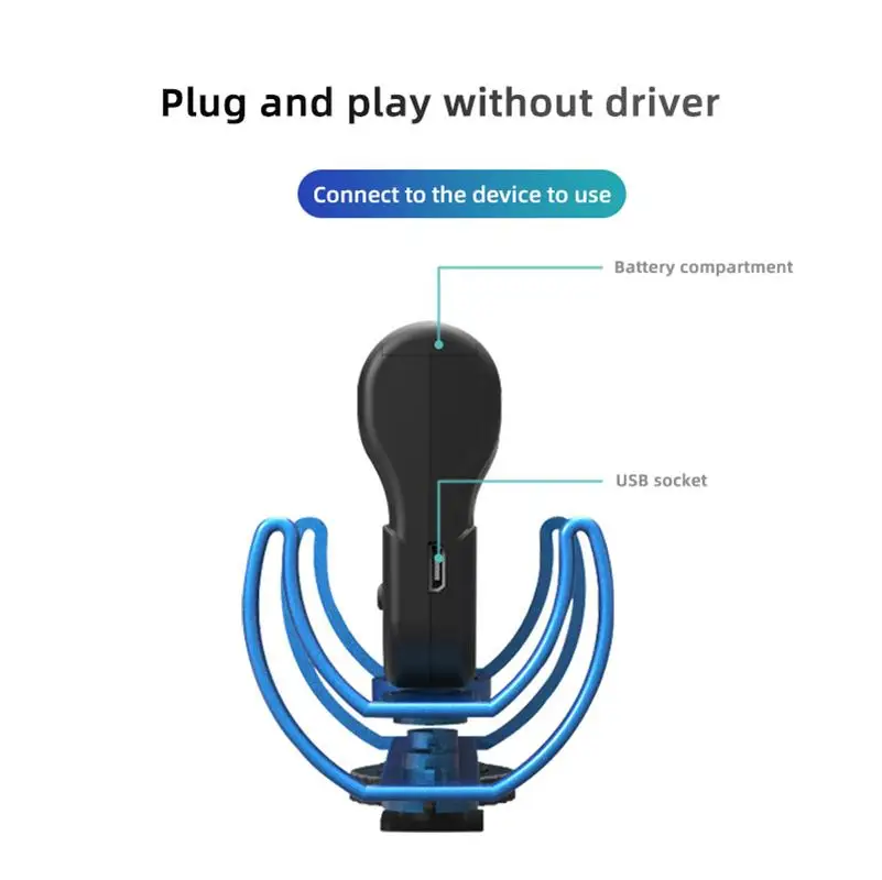 CELLA CITY – Microphone professionnel à condensateur, caméra SLR avec moniteur, prise d'enregistrement, filaire