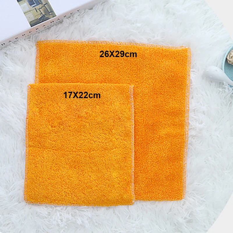 Bamboo Fiber Napkin Terry Kitchen Cloths Anti-fat Dishwashing Rag Natural Washcloth For Dishes Useful Thing Wipes All Zero Waste