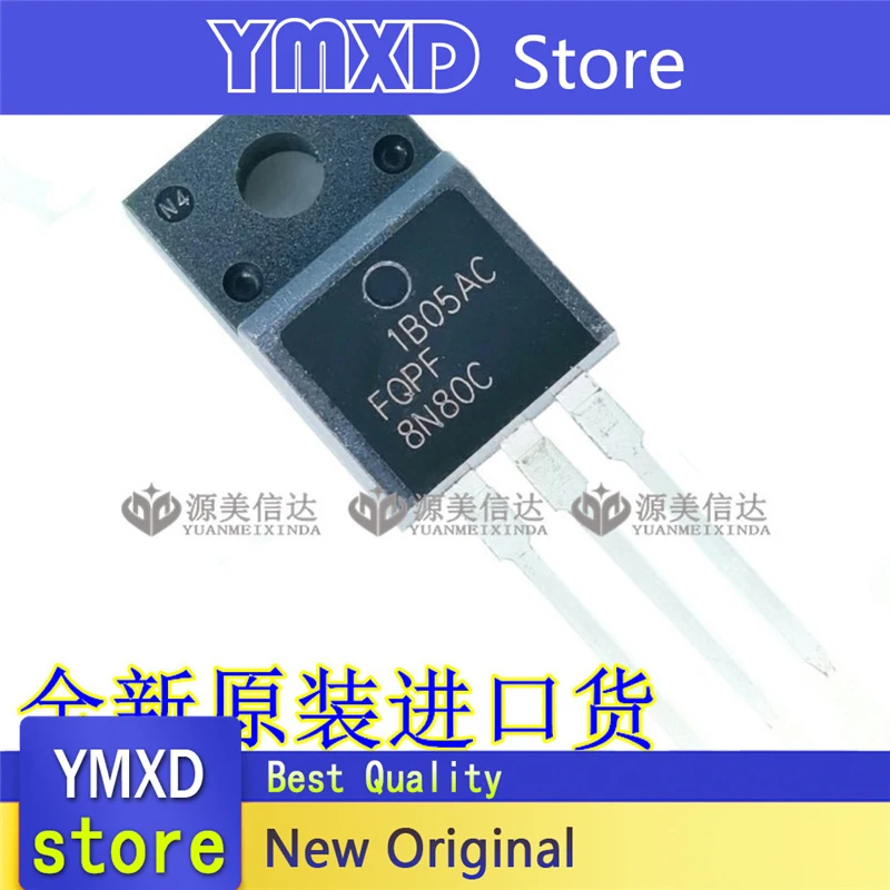 أنبوب تأثير الحقل FQPF8N80C 8 N80 A800V ، أصلي ، أصلي ، متوفر في المخزون ، جديد ، متوفر في المخزون ، 10 في اللوت