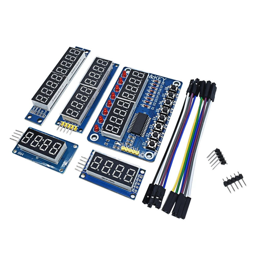 TM1638 Module TM1637 4 Key Display For AVR Arduino MAX7219 Digital LED Tube 8-Bit 74HC595