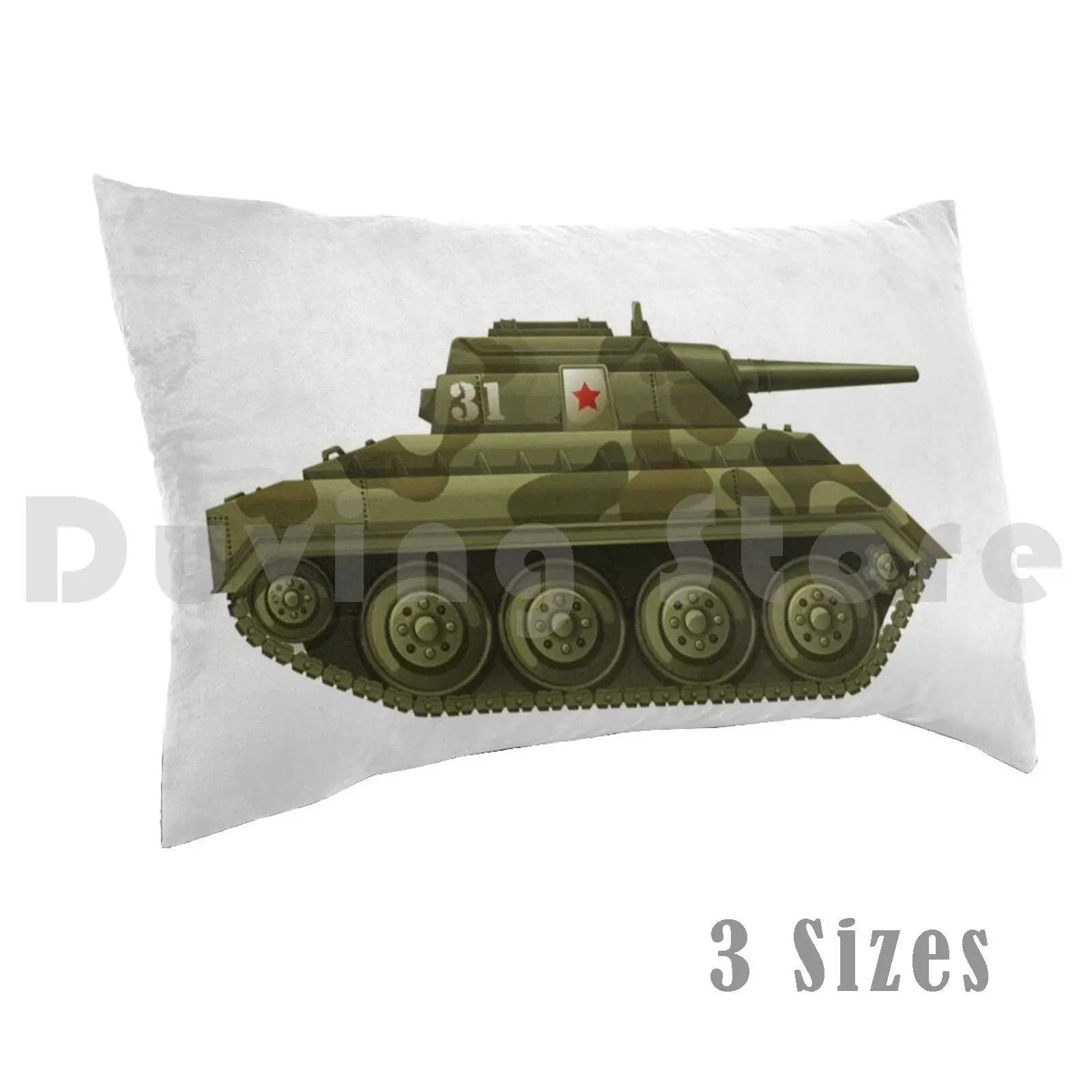 Army Tank-Military Tanker Pillow Case Printed 35x50 Tank Military Army Ww2 Retro War Panzer Vintage World